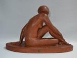 Clarisse LÉVY KINSBOURG (1896-?)
Femme nue assise
Terre cuite signée
H.: 35 cm...