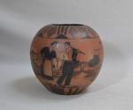 CIBOURE - période Etienne VILOTTE
Vase boule en grès à décor...