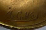 M. GIBLAY (XIX-XXème)
Coupe en bronze à décor d'un visage pris...
