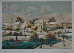 Raphaël TOUSSAINT (né en 1937)
L'hiver, neige vendéenne
Lithographie signée avec envoi,...
