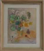 Jean DUFY (1888-1964)
Bouquet de fleurs
Aquarelle signée en bas à droite
54...