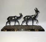 Irénée ROCHARD (1906-1984)
Les deux gazelles
Bronze patiné, signé, reposant sur une...