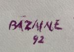 Jean René BAZAINE (1904-2001)
Chiffons au travail, 1992. 
Aquarelle sur papier...
