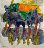 Maurice ESTEVE (1904-2001)<br />
Sans titre, 1993.<br />
Aquarelle sur papier, signée et datée en bas à gauche<br />
60 x 46.5 cm<br />
Provenance:<br />
- Galerie Louis Carré, Paris<br />
Estimation : 15.000 / 18.000 euros