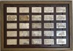 COFFRET médailler en bois comprenant une collection de 74 plaques...