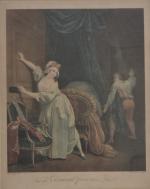 d'après Louis Léopold BOILLY (1761-1845), 
gravé par Alexandre CHAPONNIER (1753-1805)
L'amant...
