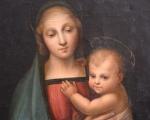 ECOLE ITALIENNE du XVIIIème
Vierge à l'enfant
Huile sur toile
41 x 27...