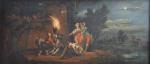 ECOLE FRANCAISE du XIXème
Débarquement de nuit
Huile sur toile
57 x 132.5...