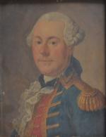 ECOLE FRANCAISE du XVIIIème
Portrait d'un officier de Marine, 
Portrait de...