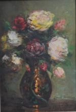 Edmond BERTREUX (1911-1991)
Bouquet de fleurs
Huile sur carton signée avec envoi...