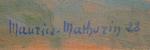 Maurice MATHURIN (1884-1965)
La barque, 1928.
Huile sur panneau signée et datée...