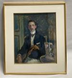 Charles MILCENDEAU (1872-1919)
Portrait d'Alain Jammes d'Ayzac dans son salon du...