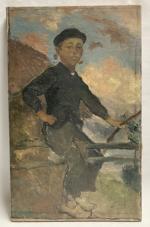 Charles MILCENDEAU (1872-1919)
L'enfant aux cerises
Huile sur toile signée en bas...