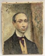 Charles MILCENDEAU (1872-1919)
Portrait d'Alain Jammes d'Ayzac, 1916. 
Huile sur toile...