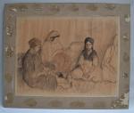 Jean LAUNOIS (1898-1942)
Alger, femmes assises dans un intérieur, 1921. 
Dessin...