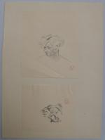 Jean LAUNOIS (1898-1942)
Etude de visages
Deux encres avec cachets du monogramme...