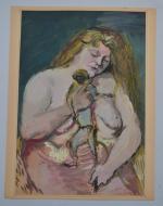 Jean LAUNOIS (1898-1942)
Prostituée et son singe
Gouache signée en bas à...