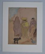 Jean LAUNOIS (1898-1942)
Algérie, scène de rue
Dessin et pastel 
41.5 x...