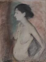 Jean LAUNOIS (1898-1942)
Prostituée nue
Pastel signé en bas à gauche et...