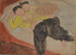 Jean LAUNOIS (1898-1942)
Laos, deux jeunes femmes étendues tenant un éventail
Dessin...