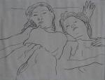 Jean LAUNOIS (1898-1942)
Deux femmes asiatiques couchées
Encre
23.5 x 31 cm (piqûres)