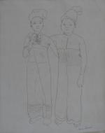 Jean LAUNOIS (1898-1942)
Jeunes laotiens
Encre signée en bas à droite
61 x...