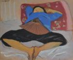 Jean LAUNOIS (1898-1942)
Indochine, jeune femme endormie à l'éventail
Gouache signée en...