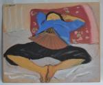 Jean LAUNOIS (1898-1942)
Indochine, jeune femme endormie à l'éventail
Gouache signée en...