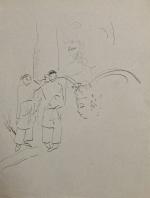 attribué à Jean LAUNOIS (1898-1942)
Deux asiatiques dans un paysage
Encre
26 x...