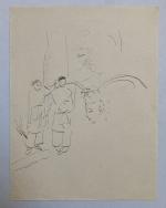 attribué à Jean LAUNOIS (1898-1942)
Deux asiatiques dans un paysage
Encre
26 x...
