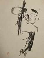 Jean LAUNOIS (1898-1942)
Guerrier Ka
Lavis avec cachet du monogramme en bas...