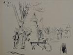 attribué à André FRAYE (1888-1963)
Scène animée dans un jardin public
Encre
24...