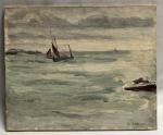 Maurice ASSELIN (1882-1947)
Concarneau, la tempête, 1931. 
Huile sur toile signée...