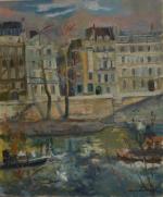 René LEVREL (1900-1981)
Paris, les quais de Seine
Huile sur toile signée...