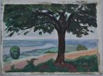 Paul DELTOMBE (1878-1971)
Paysage arboré
Gouache signée en bas à gauche
22 x...