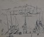 André FRAYE (1888-1963)
Bateaux à quai dans un port
Encre monogrammée en...