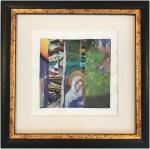 Ghislaine LEJARD
La Vierge et les anges
Collage signé 
11 x 11...