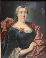 ECOLE FRANCAISE du XVIIIème
Portrait présumé de la Comtesse Charles Antoine...