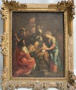 d'après Peter Paul RUBENS (1577-1640)
L'adoration des mages
Huile sur toile
75 x...