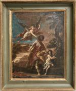 ECOLE ITALIENNE du XVIIIème
Le sacrifice d'Isaac
Huile sur toile
48 x 38...