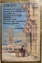 Alexis Louis DE BROCA (1868-1948)
Marrakech, 1936. 
Aquarelle et gouache formant...
