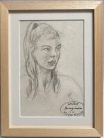 Henry SIMON (1910-1987)
Portrait de jeune femme
Dessin avec cachet d'atelier en...