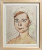 Henry SIMON (1910-1987)
Portrait de jeune fille
Dessin rehaussé
23 x 18.8 cm...