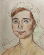 Henry SIMON (1910-1987)
Portrait de jeune fille
Dessin rehaussé
23 x 18.8 cm...