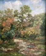 Ernest Ponthier DE CHAMAILLARD (1862-1930)
Le ruisseau
Huile sur toile signée en...