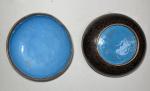 CHINE
Boite ronde couverte en bronze cloisonné et émaux polychromes à...