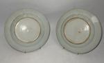 CHINE
Paire d'assiettes rondes en porcelaine à décor polychrome
XVIIIème
D.: 23 cm...