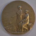 O. ROTY Médaille ronde en argent, Centenaire de la banque...