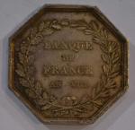 JETON DE PRESENCE octogonal en argent, Banque de France an...