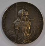 ROTY Médaille ronde en argent représentant Jeanne d'Arc - métal...